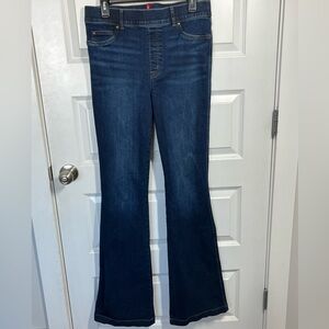 SPANX  Flare Jeans Size Large Tall 35 Inch Inseam High Rise Pull On Stretch